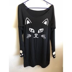 Cat dress with paw cutouts